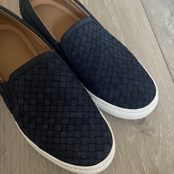 M. Gemi 'The Cherchio' Sneaker Women's 39 / US 8.5 Navy Blue Woven Slip On Shoe - Picture 4 of 10